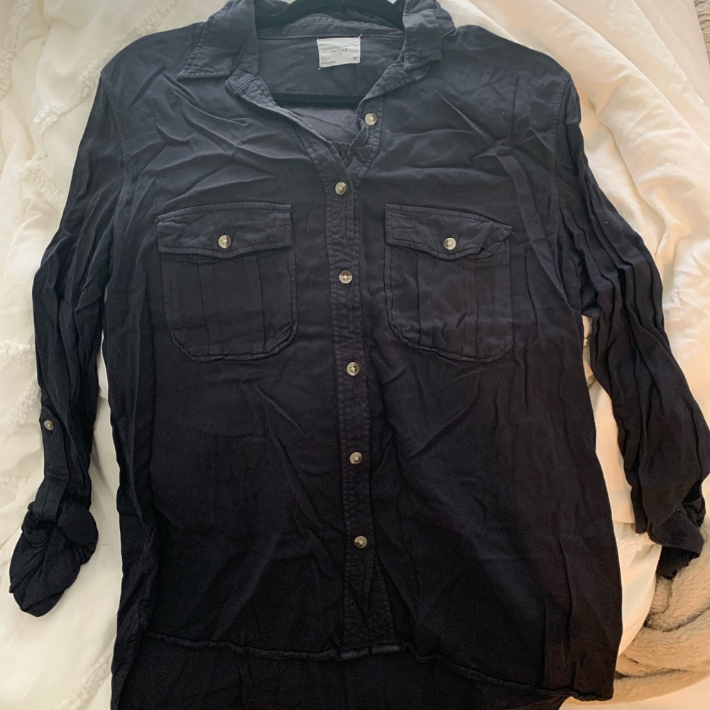 Navy Button up